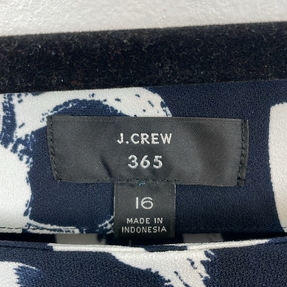 J Crew 365 Long Sleeve Womens 16 Square Neck Pullover Paint Stroke Print Tunic - Picture 10 of 10